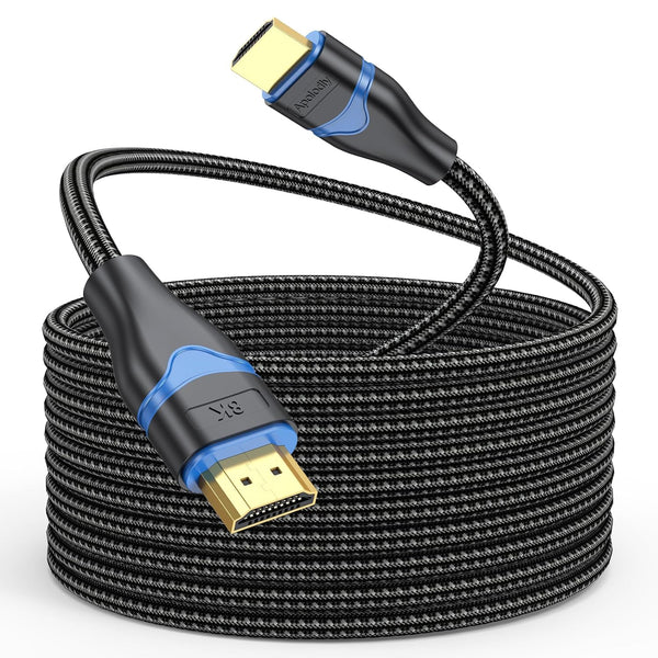 8K Long HDMI Cable 15 FT, HDMI 2.1 Cable 15 Foot Ultra