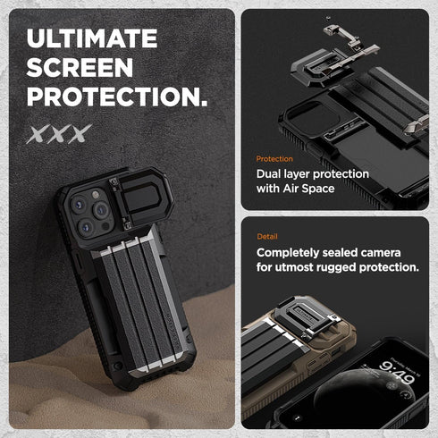 VRS DESIGN Damda Glide Ultimate Case for iPhone 15 Pro Max (2023) - Premium Wallet Case with Multi-Functional Strap