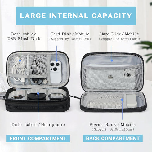 FYY Electronic Organizer Travel Cable Organizer Bag Pouch for Electronic Accessories, Portable Waterproof Storage Bag