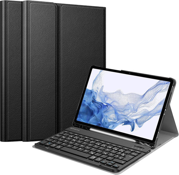 Fintie Keyboard Case for Samsung Galaxy Tab S8/Tab S7 11 Inch with S Pen Holder, Detachable Wireless Keyboard