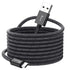 Ruaeoda 25ft Long Micro USB Cable - Gold-Plated PS4 Charger, High Speed 2.0 USB A Male, Nylon Braided for Android