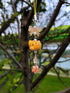 Cute Lazy Cat Phone Charm with Bow, Flower, Fish, Butterfly Beaded Aesthetic Keychain Accessories