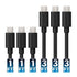 SABRENT 6-Pack Micro USB Cables (3x 3ft, 3x 1ft) High Speed USB 2.0 A Male to Micro B - Black (CB-U631)