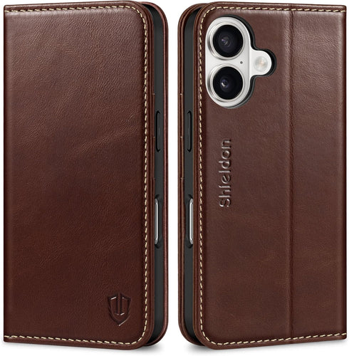 SHIELDON Case Wallet for iPhone 17 5G 6.3-inch 2025 | Genuine Leather |