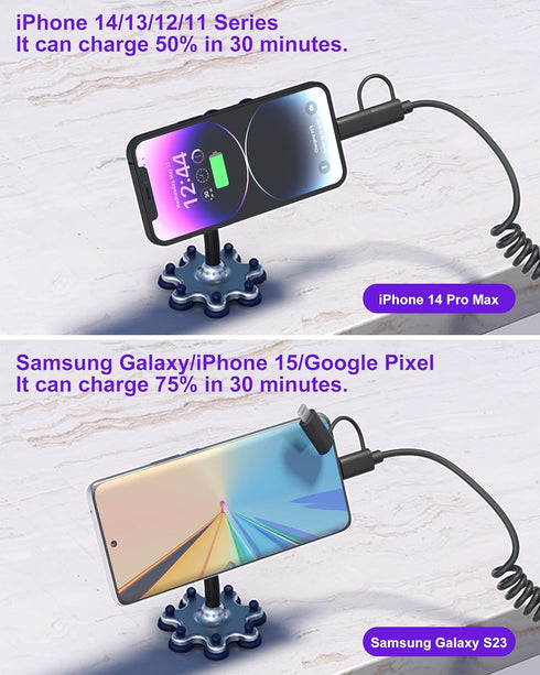 USB C and Lightning Cable 2 in 1 Dual Cable, 3A Fast Charging & Data Sync for iPhone and Android, 3FT