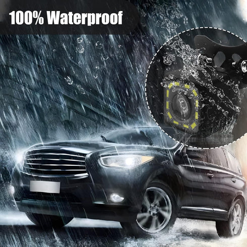 Car Backup Camera, Waterproof Ultra HD 12 LED Night Vision, 170 Wide View Angle, Universal for Cars, SUVs, Trucks