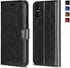 OCASE Black Phone X Wallet Case - Leather Flip Wallet with Card Slot, Kickstand & Wireless Charging for Phone 10