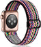 Stretchy Nylon Solo Loop Compatible with Apple Watch Band 40mm 41mm 38mm 42mm 44mm 45mm 46mm 49mm, Adjustable Elastic
