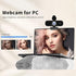 Lusinx 2K Webcam for Computer, USB Plug&Play, Auto Low Light Correction, Privacy Cover, Tripod, Wide Angle