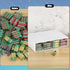 1 Pack 9V, 4-Drawer Common BTSKY White Acrylic Battery Storage Organizer for AA, AAA, C Batteries, Storage Box Battery