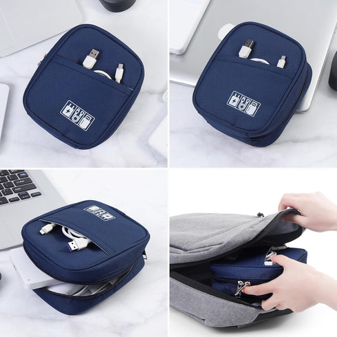 Storage Pouch for Small Electronics and Accessories - Tech Bag, Electronic Organizer Case Compatible with MacBook,