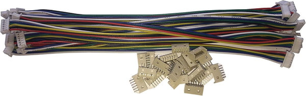 LATTECH 10 Sets 6 Pin 1.25MM Female Double Connector with 150MM Wire, 1007 28 AWG-L8