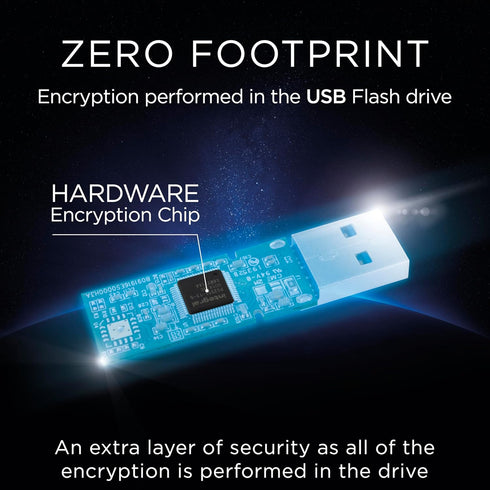 Integral 8GB Courier-197 256-Bit 3.0 197, USB3.0 Hardware Encrypted USB Secure Flash Memory Drive - Certified to FIPS