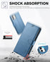 TUCCH Wallet Case for iPhone 12 Pro/12 5G, Lake Blue, TPU Shockproof Inner Shell, RFID Blocking, Card Holder