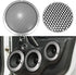 X AUTOHAUX 2pcs 10" Speaker Grille Cover, Round Subwoofer Grille Horn Protective Guard, Silver Tone Car Accessories