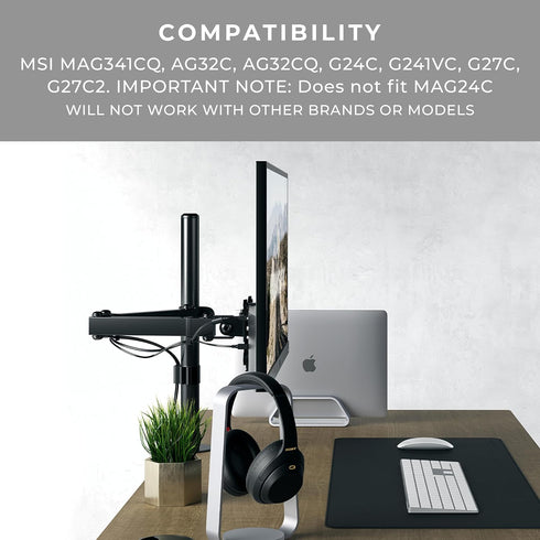 HumanCentric VESA Mount Adapter Compatible with MSI Optix MAG341CQ, AG32C, AG32CQ, G24C, G27C, G27C2 Monitors