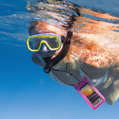 Waterproof Phone Case and Lanyard, Excellent Protection, Floats in Water - Pink