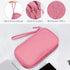 Skycase Large Travel Cable Organizer, Waterproof Electronics Accessories Carry Bag for USB Data Cables - Pink