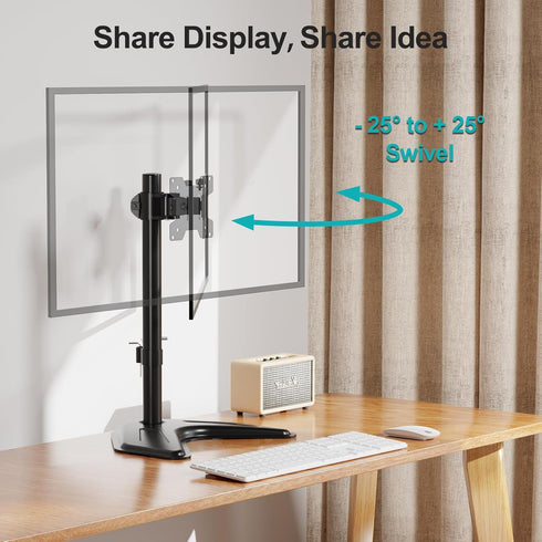 MOUNT PRO 13-32 inch/17.6 lbs 75x75 100x100 Single Monitor Stands Fits Screen, Free-Standing Computer Monitor Mount
