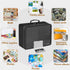 Photo Storage Box with Lock - DocSafe Fireproof Organizer with 16 Inner Photo Cases, Collapsible Portable Filing Safe