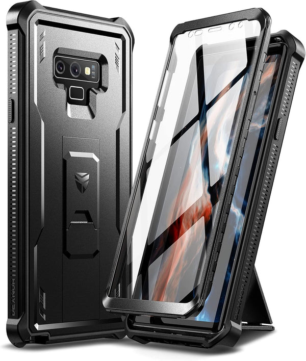Dexnor Full Body Case for Samsung Galaxy Note 9, Built-in Screen Protector and Kickstand, Heavy Duty Shockproof Cover,