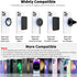 2Pcs Metal Ring Sticker for Pop Socket, Magnetic Grip Adapter for iPhone, MagSafe Wireless Charger (White)