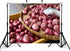 KeyWork 10x5ft Red Onions in Bamboo Basket at Market Backdrop Fresh Produce Photography Background Rustic Food Themed