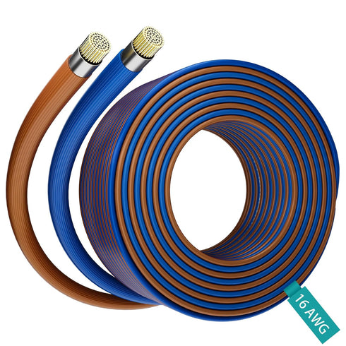 HiFind 16/2 Gauge AWG Car Audio Speaker Wire Cable 25 Ft, Professional