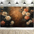 Drgilau 12X10ft Brown-2 Vintage Floral Photography Backdrop, Retro Oil Painting Flowers Photography Backdrop Abstract