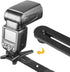 ChromLives 1/4'' Dual Camera Mount Flash Bracket Extension Bar, 10.6'' Tripod Mount for DSLR Camera LED Light Microphone