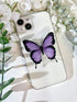 Butterfly Sticky Mobile Phone Grip, Clear Cell Phone Stand, Expanding Cell Phone Charms Accessory, Interchangeable