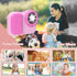 Kids Instant Print Camera, Toddler Camera That Prints Photos, 3.5IN Screen Portable Toy Camera for Girls 3-12 Years