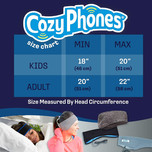 CozyPhones Sleep Headphones - Wireless Over-Ear from Ultra Thin Cool Mesh Chordless Headphones for Side Sleepers,