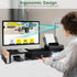 Dual Monitor Stand Riser with Drawer & Metal Leg, Large Computer Monitor Riser for 2 Monitors, Desktop Organizer