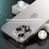 Choiche Bling Camera Lens Protector for iPhone 15 Pro/Pro Max, 9H Tempered Glass, Glitter-Titanium Gold, Metal Ring.