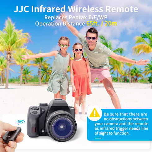 JJC Wireless Infrared Shutter Release Remote for Pentax K-70 K-30 K-5 II K-5 IIs K-3 II K-1 II K-S2 K-S1 645D 645Z