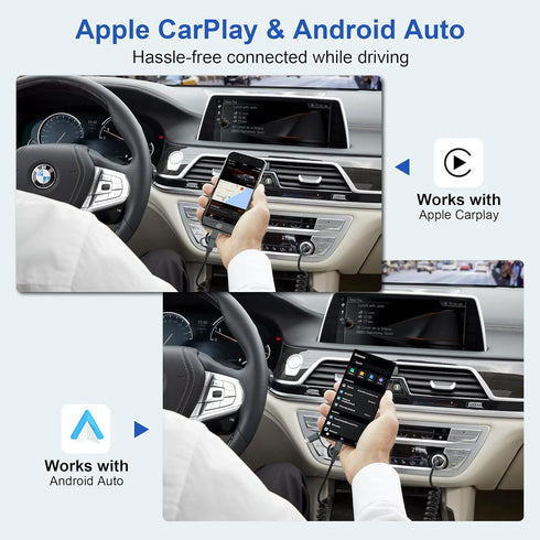 USB-C and Lightning Cable 4 in 1 Combo - MFi Certified Coiled iPhone Charger Cord for Apple Carplay & Android Auto