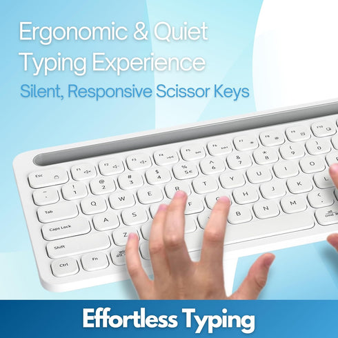 MANHATTAN Set 2.4 180580 Wireless Keyboard and Mouse Bluetooth & GHz for Multi-Device Switching Wireless Keyboard