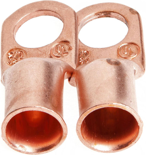 Forney 60099 Copper Cable Lugs, Number 2/0 Cable, 1/2-Inch Stud Size, 2-Pack