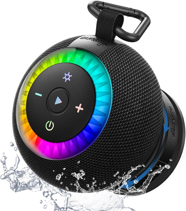 dbsono Shower Speaker Bluetooth Waterproof Portable: 360 Surround Sound, IPX7 Suction Cup Removable