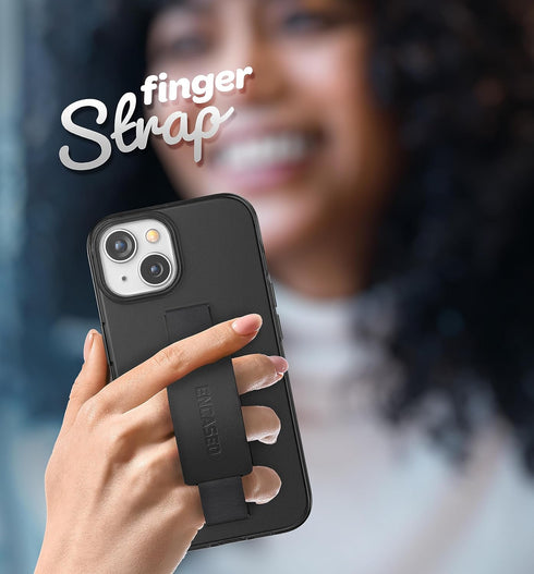 ENCASED 15 (2023) Hand Strap Grip Case, Designed for iPhone Case with Finger Loop Comfortable Silicone Phone Holder