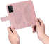 Wallet Case for Galaxy A52 4G/5G, PU Leather Flip Cover with Wrist Strap, Cash Credit Card Slots, Emboss Butterfly