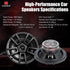 H YANKA ES-65 6.5 Door Speakers, 500 Watts Full-Range Stereo, 2-Way Coaxial Speakers, Installation Kit for Cars