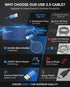 GGMTY 1.5FT, 3.0 3.0 USB to USB Cable Durable Braided USB Male to Male Type A to Type A Cable Data Transfer Compatible