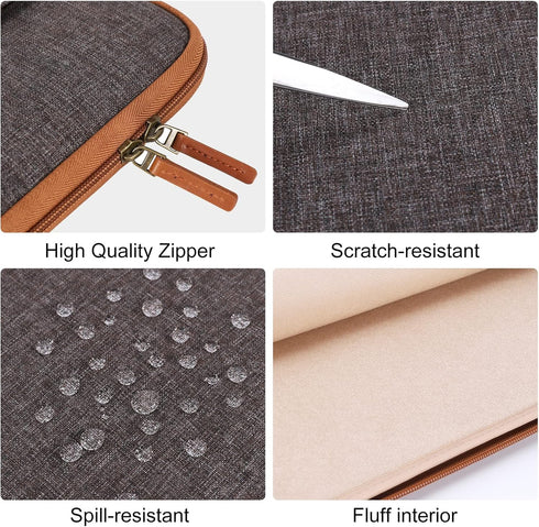 DOMISO 10.1 inch Laptop Sleeve Case, Water Resistant Shockproof Bag for 10.5" 11" iPad Pro Air 2018-2021/10.2"