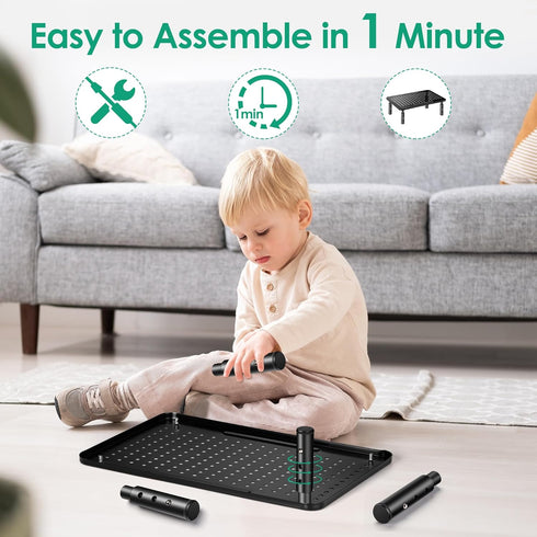 Monitor Stand Risers for 2 Monitors - 3 Height Adjustable Monitor Stand with Pen Holder, Dual Monitor Riser for Office,