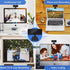 SENLOO 1080P Full HD Webcam - Webcam for Pc - Auto Focus Webcams - Wide Angle Camera with Built-in Dual Mic for Laptop