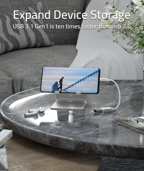 Syntech USB Type C to USB Adapter, Aluminum Alloy, Male to Female, 5 Gbps Transfer Speed
