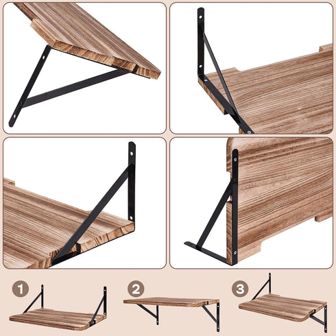 Projector Shelf, Wall Mount Floating Shelf, Projector Stand, Router Shelf for Xbox Series, PS5, PS4, Wood SS1