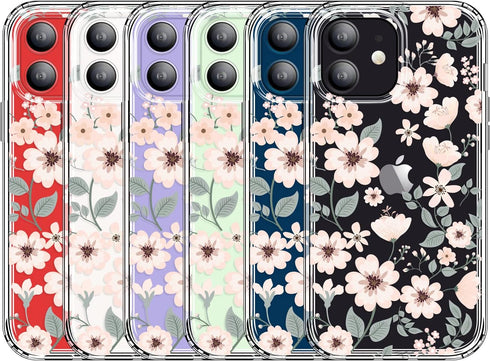 Case for iPhone 12 and iPhone 12 Pro 6.1 Inch, Clear Soft Slim TPU Cover + Hard PC Bumper Protection